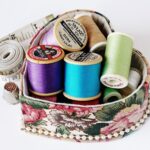 assorted color threads with case