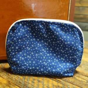 Floral Blue Makeup Toiletries Bag