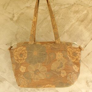 Embroidered Carpet Bag - Gold Floral