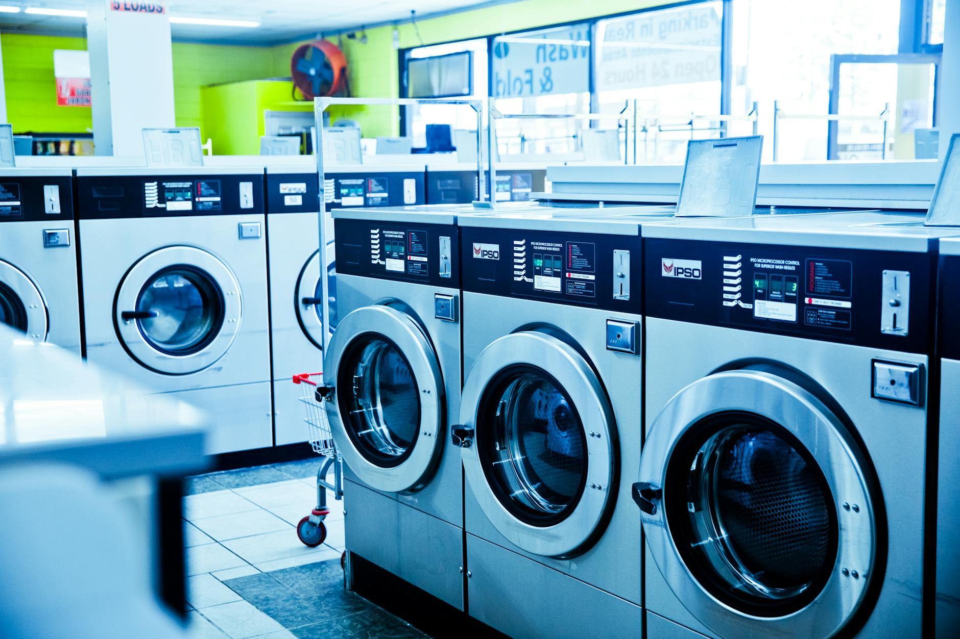 gray front load washing machines